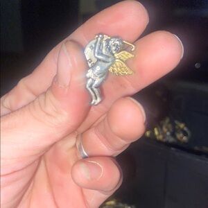 Gold and Silver Angel Pendant